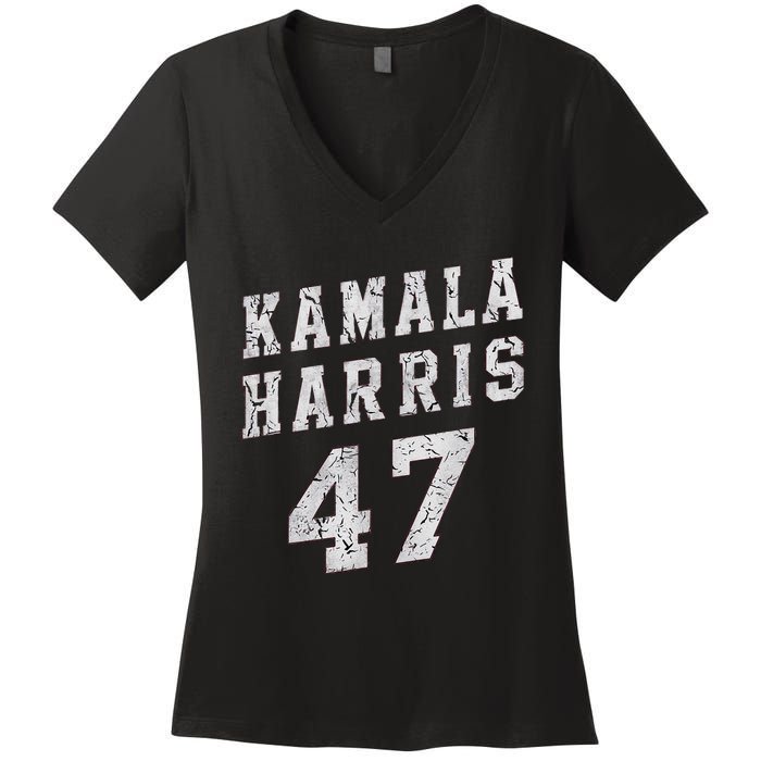 Kamala Harris 47 President Merchandise Women's V-Neck T-Shirt