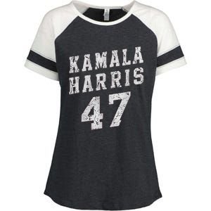 Kamala Harris 47 President Merchandise Enza Ladies Jersey Colorblock Tee