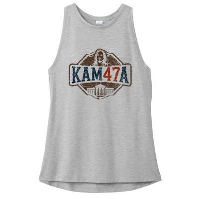 Kamala Harris 47 Madam President 2024 Ladies PosiCharge Tri-Blend Wicking Tank