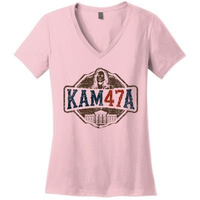 Kamala Harris 47 Madam President 2024 Women's V-Neck T-Shirt