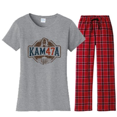 Kamala Harris 47 Madam President 2024 Women's Flannel Pajama Set