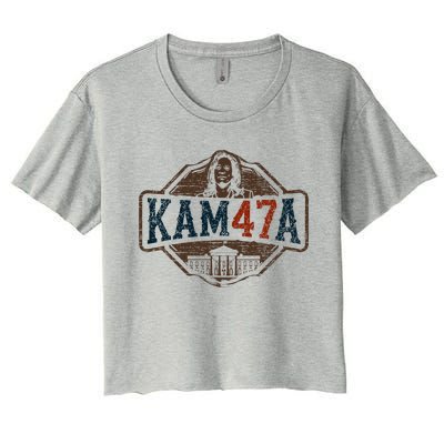 Kamala Harris 47 Madam President 2024 Women's Crop Top Tee