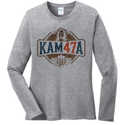 Kamala Harris 47 Madam President 2024 Ladies Long Sleeve Shirt