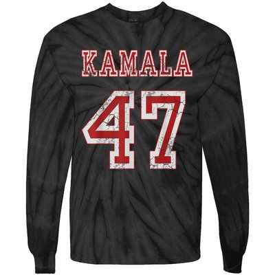 Kamala Harris 47 Th President Usa America 2024 Election Tie-Dye Long Sleeve Shirt