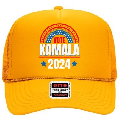 Kamala Harris 47 47th President High Crown Mesh Back Trucker Hat