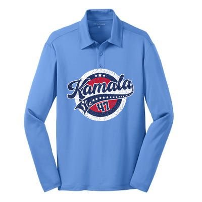 Kamala Harris 47 Th President Harris Walz 2024 Silk Touch Performance Long Sleeve Polo