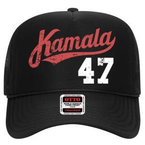 Kamala Harris 47 President Political Election Vote Election High Crown Mesh Back Trucker Hat