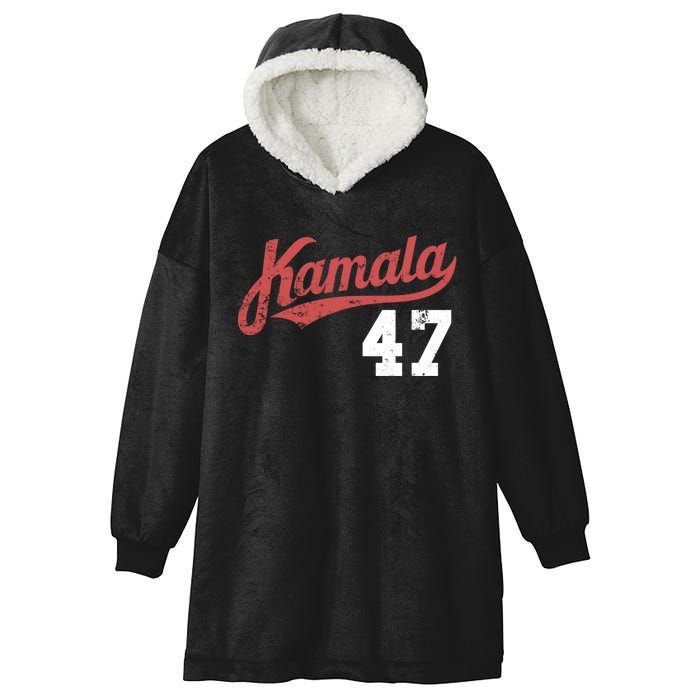 Kamala Harris 47 President Political Election Vote Election Hooded Wearable Blanket