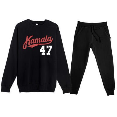 Kamala Harris 47 President Political Election Vote Election Premium Crewneck Sweatsuit Set