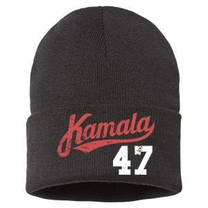 Kamala Harris 47 President Political Election Vote Election Sustainable Knit Beanie