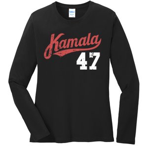 Kamala Harris 47 President Political Election Vote Election Ladies Long Sleeve Shirt