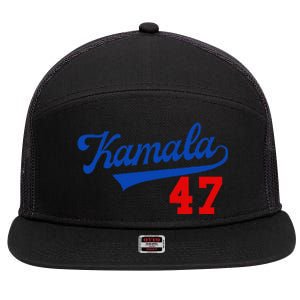 Kamala Harris 47 Th President Usa America 2024 Election Gift 7 Panel Mesh Trucker Snapback Hat