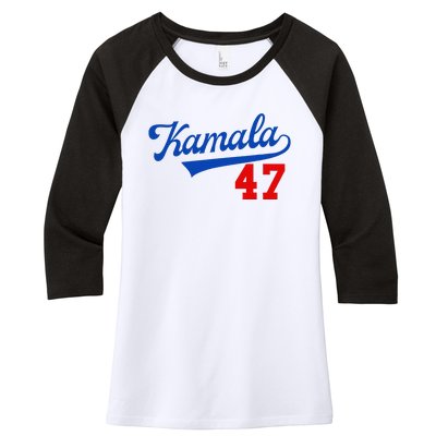 Kamala Harris 47 Th President Usa America 2024 Election Gift Women's Tri-Blend 3/4-Sleeve Raglan Shirt