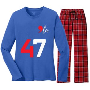 Kamala Harris 47 Th President Usa America Women's Long Sleeve Flannel Pajama Set 