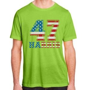 Kamala Harris 47 American Flag Harris 2024 47 Democratic Great Gift Adult ChromaSoft Performance T-Shirt