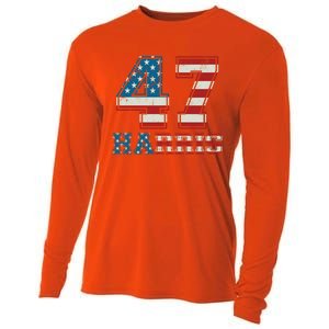 Kamala Harris 47 American Flag Harris 2024 47 Democratic Great Gift Cooling Performance Long Sleeve Crew