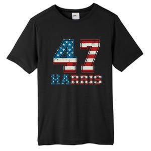 Kamala Harris 47 American Flag Harris 2024 47 Democratic Great Gift Tall Fusion ChromaSoft Performance T-Shirt