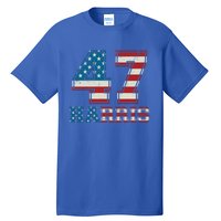 Kamala Harris 47 American Flag Harris 2024 47 Democratic Great Gift Tall T-Shirt