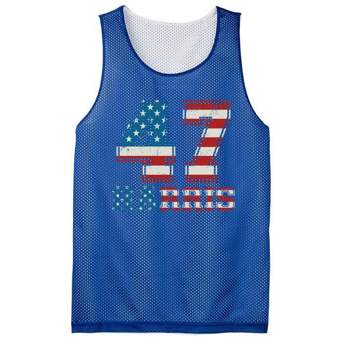 Kamala Harris 47 American Flag Harris 2024 47 Democratic Great Gift Mesh Reversible Basketball Jersey Tank