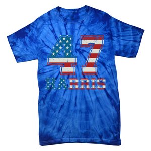 Kamala Harris 47 American Flag Harris 2024 47 Democratic Great Gift Tie-Dye T-Shirt