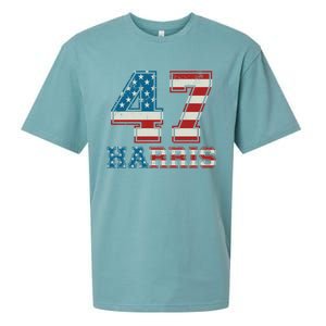 Kamala Harris 47 American Flag Harris 2024 47 Democratic Great Gift Sueded Cloud Jersey T-Shirt