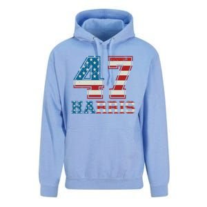 Kamala Harris 47 American Flag Harris 2024 47 Democratic Great Gift Unisex Surf Hoodie