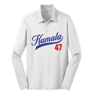 Kamala Harris 47 Th President Usa America 2024 Silk Touch Performance Long Sleeve Polo