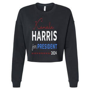 Kamala Harris 47th President Of The United States Of America Cropped Pullover Crew