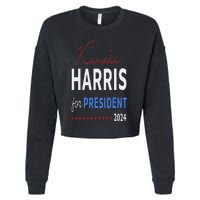 Kamala Harris 47th President Of The United States Of America Cropped Pullover Crew