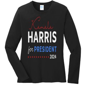 Kamala Harris 47th President Of The United States Of America Ladies Long Sleeve Shirt