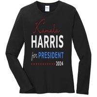 Kamala Harris 47th President Of The United States Of America Ladies Long Sleeve Shirt