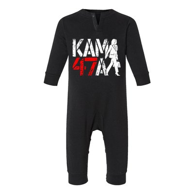 Kamala Harris 47 Madam President 2024 Political Infant Fleece One Piece