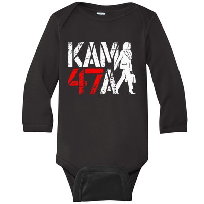 Kamala Harris 47 Madam President 2024 Political Baby Long Sleeve Bodysuit