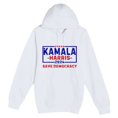 Kamala Harris 47th Harris 2024 Us Flag Democratic President Premium Pullover Hoodie