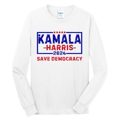 Kamala Harris 47th Harris 2024 Us Flag Democratic President Tall Long Sleeve T-Shirt