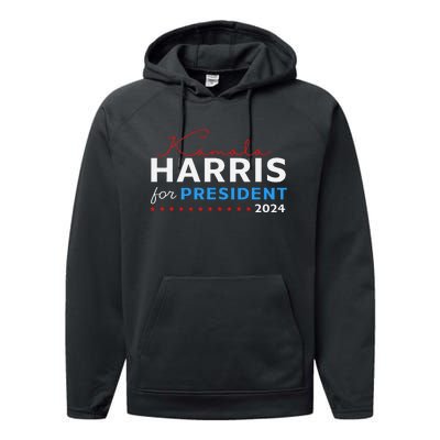 Kamala Harris 47th President Of The United States Of America Performance Fleece Hoodie