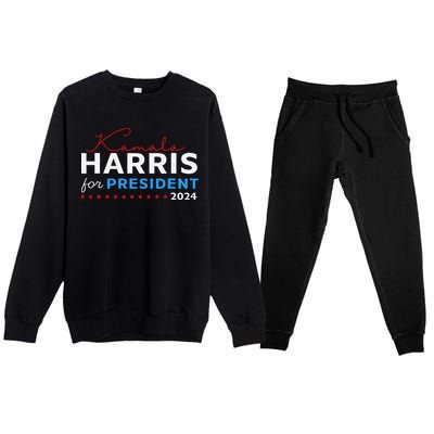 Kamala Harris 47th President Of The United States Of America Premium Crewneck Sweatsuit Set