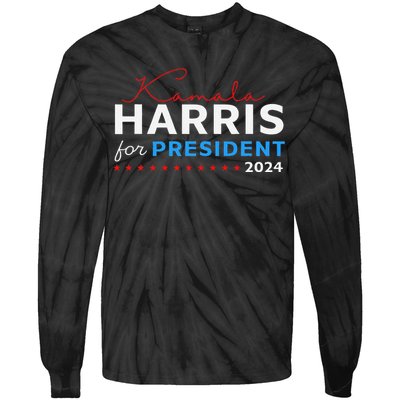 Kamala Harris 47th President Of The United States Of America Tie-Dye Long Sleeve Shirt