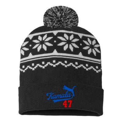 Kamala Harris 47 Th President Usa America 2024 USA-Made Snowflake Beanie