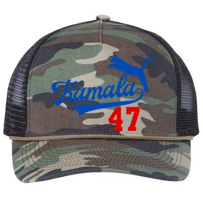 Kamala Harris 47 Th President Usa America 2024 Retro Rope Trucker Hat Cap