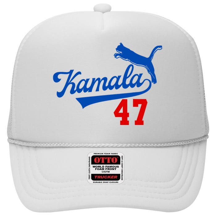 Kamala Harris 47 Th President Usa America 2024 High Crown Mesh Back Trucker Hat