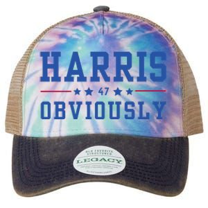 Kamala Harris 47 Obviously Legacy Tie Dye Trucker Hat