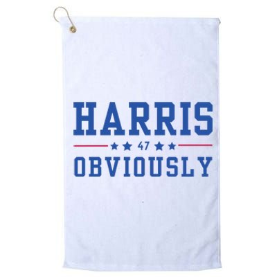 Kamala Harris 47 Obviously Platinum Collection Golf Towel