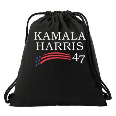 Kamala Harris 47 President Vice President Harris Drawstring Bag