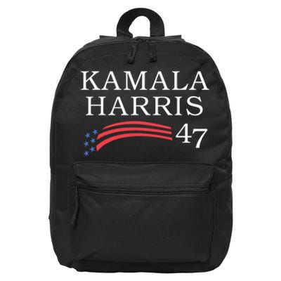 Kamala Harris 47 President Vice President Harris 16 in Basic Backpack