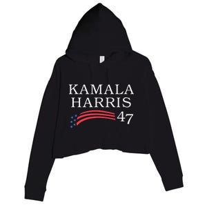 Kamala Harris 47 President Vice President Harris Crop Fleece Hoodie