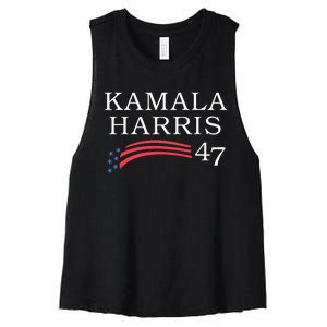 Kamala Harris 47 President Vice President Harris Women's Racerback Cropped Tank