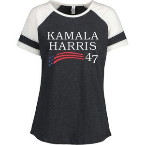 Kamala Harris 47 President Vice President Harris Enza Ladies Jersey Colorblock Tee