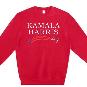 Kamala Harris 47 President Vice President Harris Premium Crewneck Sweatshirt