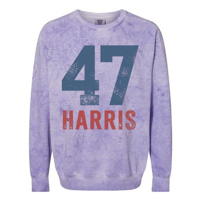 Kamala Harris 47 Colorblast Crewneck Sweatshirt